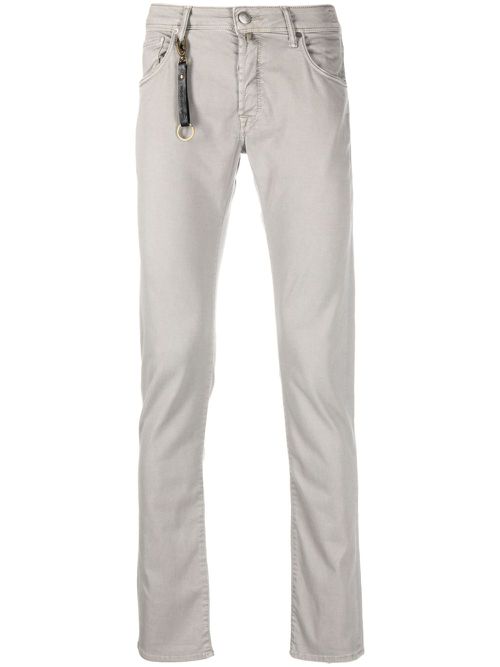 Low-rise slim-cut trousers - Grey