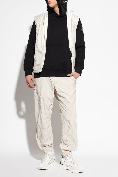 Moncler Reversible Vest With Logo Patch, Men's, White