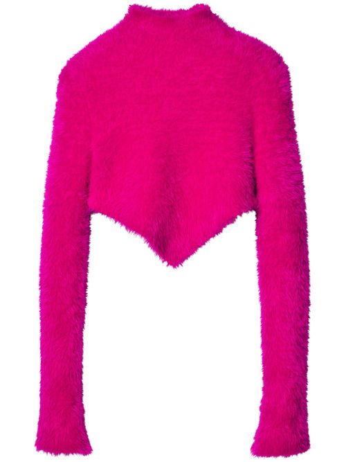 Fleece cropped jumper - Pink