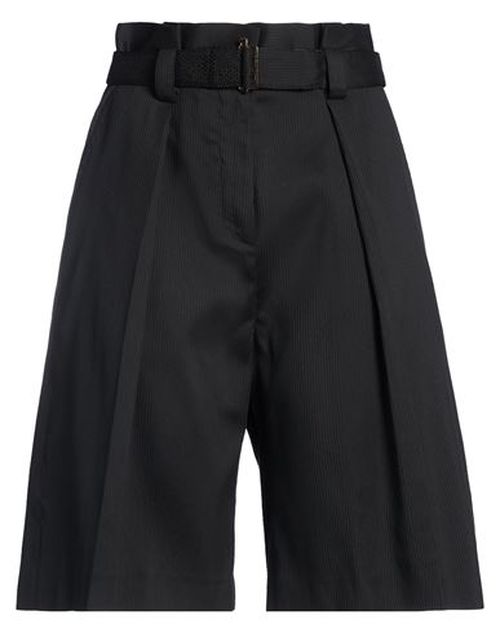 Woman Shorts & Bermuda Shorts Black Size 10 Cotton, Silk