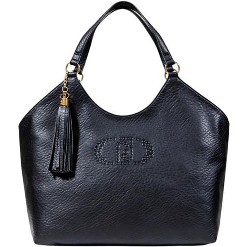 Liu Jo Womens Handbag with Zip Fastening and Shoulder Strap - Black Faux Leather - One