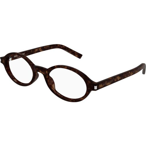 SAINT LAURENT Woman SAINT LAURENT SL 751 JEANNE OPT 002 Optical frames Acetate Havana Transparent Round ["Antiriflesso