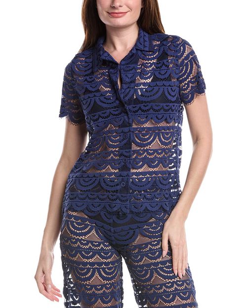 Lace Button Top