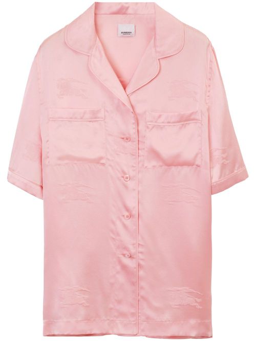 EKD jacquard silk pyjama shirt - Pink