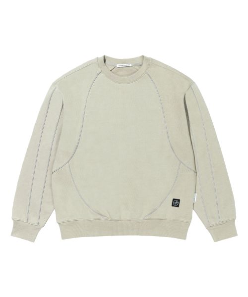 LM BLOCKING REFLECTIVE PIPING CREW NECK