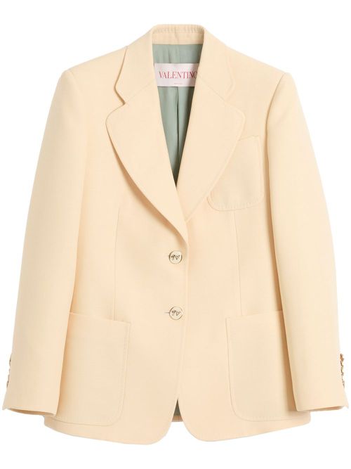 Single-breasted blazer - Neutrals