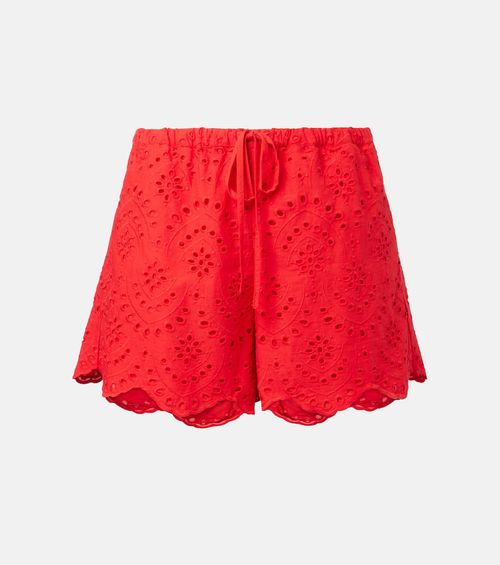 Broderie anglaise cotton shorts