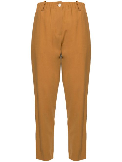 High-waisted tailored trousers - Neutrals