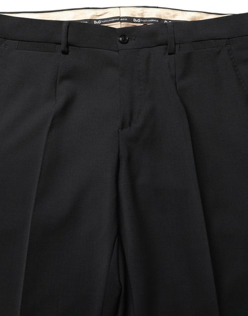 Wool Slim Fit Suit — Black