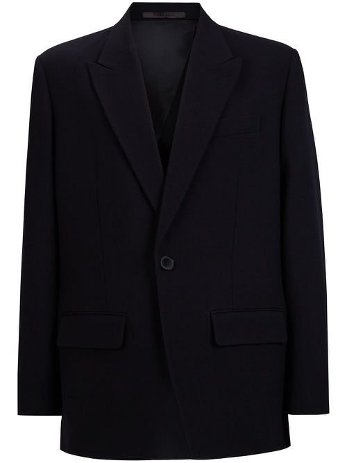 Tailored single-breasted blazer - Black