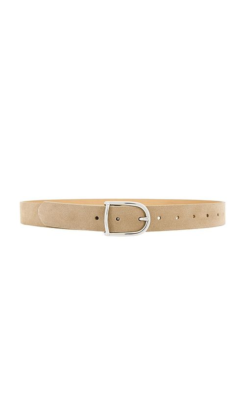 BLACK SUEDE STUDIO Frame Belt in Sand Suede. L also in