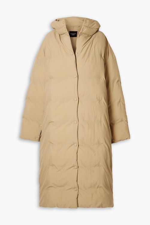 A.W.A.K.E. MODE - Oversized quilted shell hooded coat - Neutral - M
