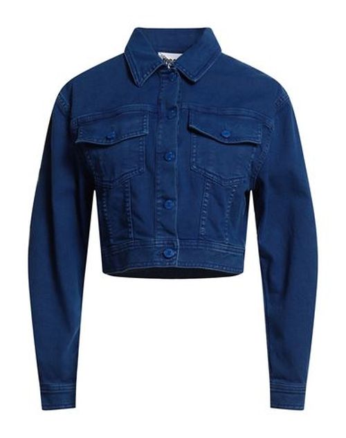 Woman Denim outerwear Bright blue Size 2 Cotton, Elastane