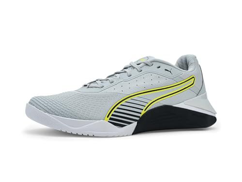 Puma Mens Fuse 4.0 Cross Training Shoes Cool Light Gray/Puma Black/Lux Lime