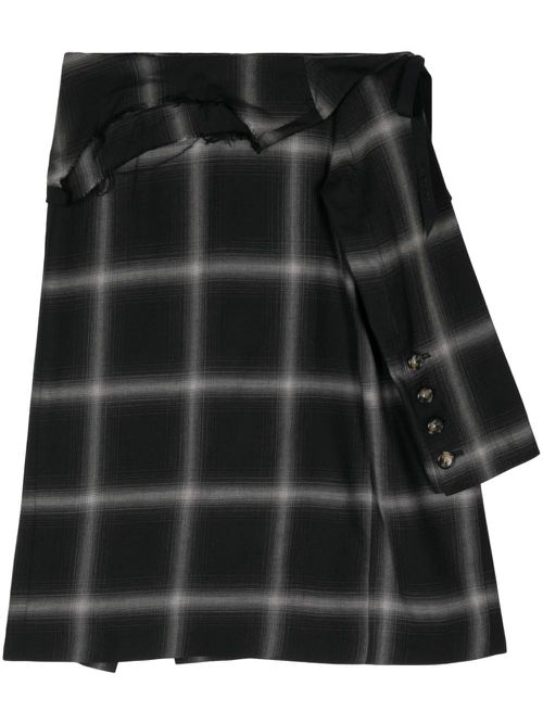 Birkin plaid wool skirt - Grey