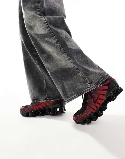 Nike Shox TL sneakers in black and red