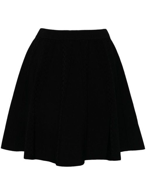 A-line knitted skirt - Black