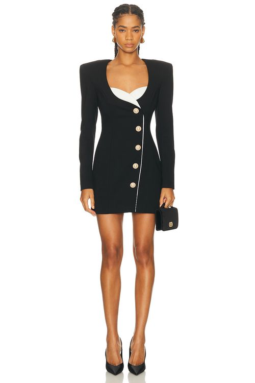 SANS FAFF Celine Mini Dress in Black - Black. L also in XS