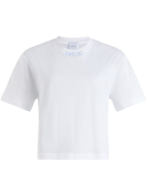 Logo-embroidered T-shirt - White