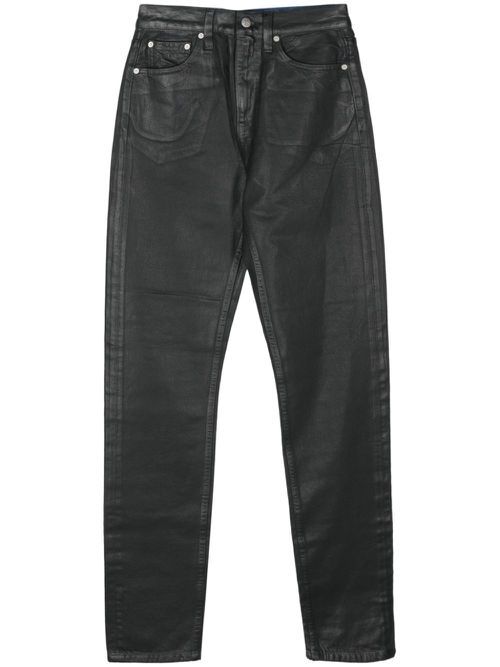 Coated straight jeans - Black