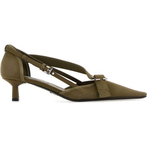 Prada Army Green Canvas Pump