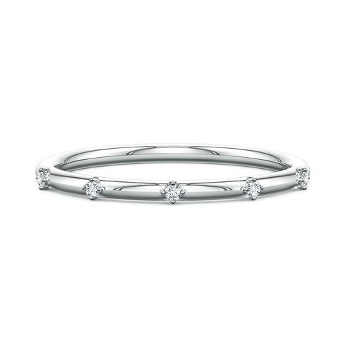 Angara 1.2 MM Round Lab-Grown Diamond Five-Stone Station Ring in 14K White Gold