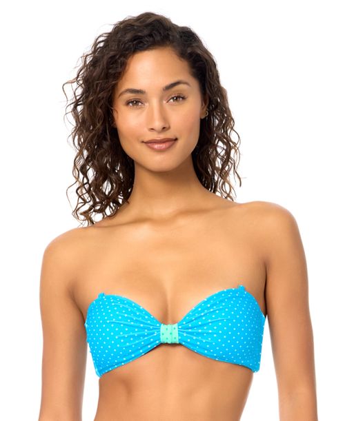 Women's Biscayne Bandeau Neck Swim Bikini Top - Aqua