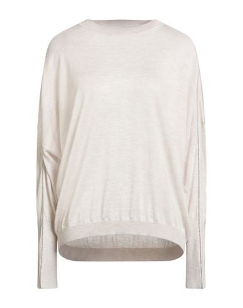 Cashmere Woman Sweater Beige Size L Cashmere, Silk, Ecobrass