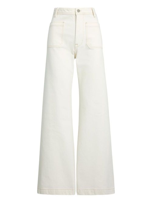 High-rise jeans - White