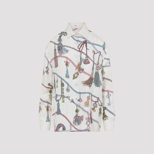 Women's Silk Twill Printed Informal Shirt
