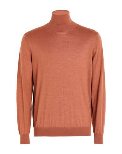 Man Turtleneck Rust Size 38 Cashmere, Silk