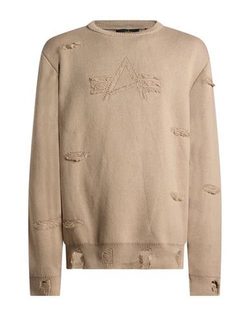 Man Sweater Beige Size L Cotton