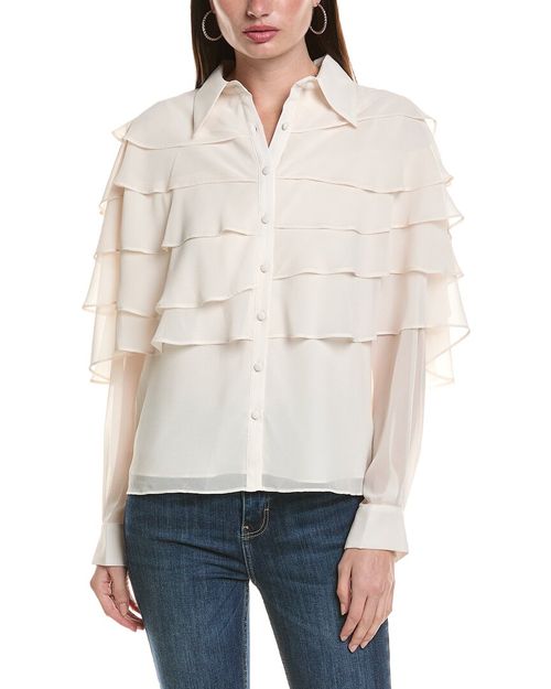Ruffle Long Sleeve Blouse