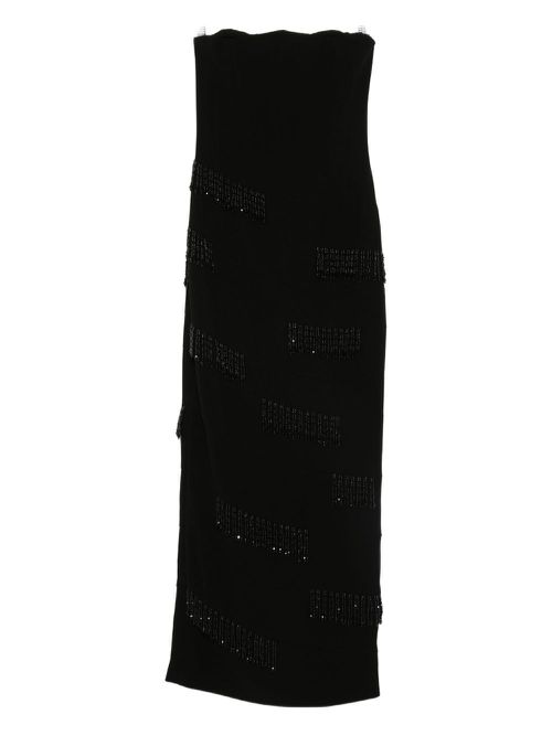 Beaded strapless dress - Black