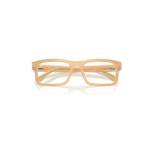 Ray-Ban Rb5435 Optics Change Eyeglasses Photo Striped Brown Frame Clear Lenses Polarized 56-19