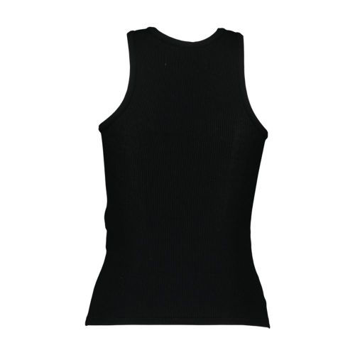 Ribbed Viscose Tank Top — Black
