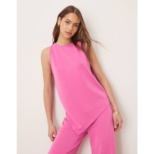 ASOS DESIGN Womens co-ord asymmetric cupro vest in pink - X-Sma