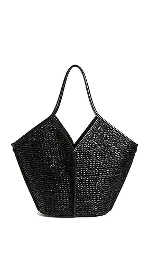Hereu Women's Calella Raffia Bag, Black, One Size