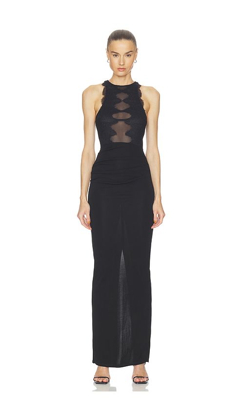 Haelo vestido wave lace evening dress en color negro L también en M, S, XL