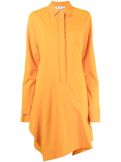 Panelled shirt dress - Yellow
