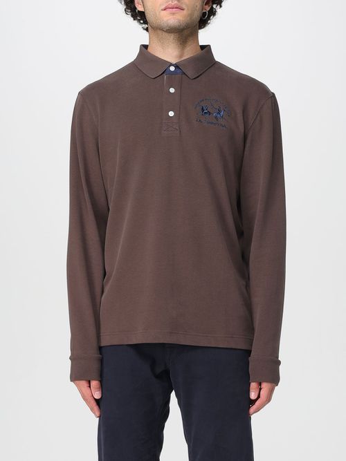 Polo Shirt Men color Brown