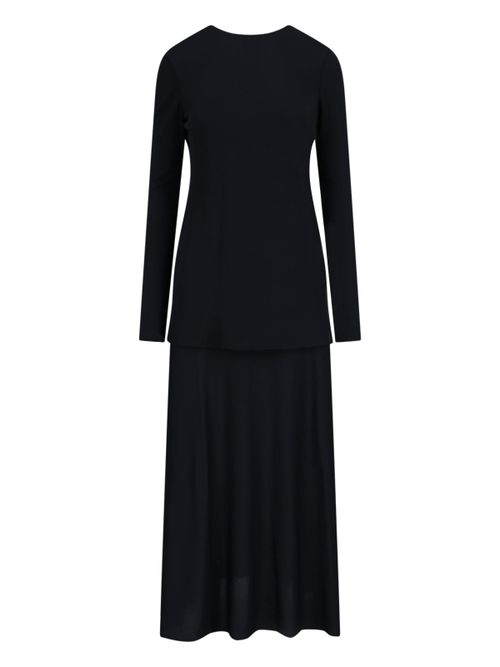 Viscose-Blend Midi Dress