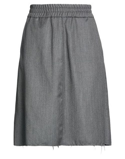 Pièce. Woman Midi skirt Grey Size 6 Wool