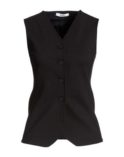 Woman Tailored Vest Black Size 4 Viscose, Polyamide, Elastane