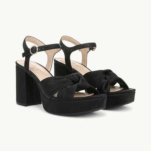 Stride Shoes August Dress Sandal Black Faux Leather