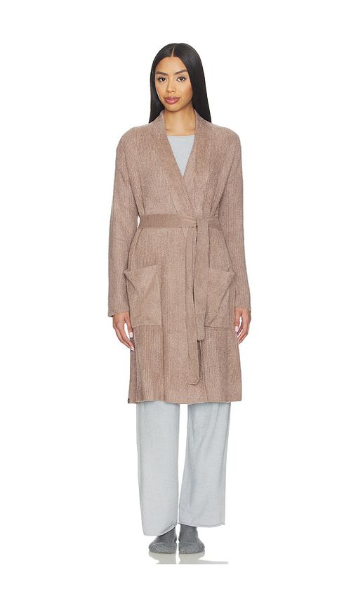 Barefoot Dreams CozyChic Ribbed Robe in Mauve. - S/M also in
