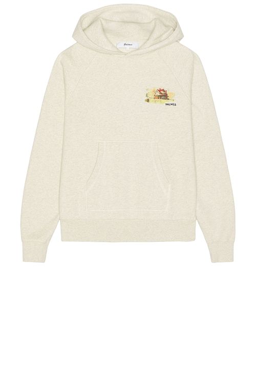 Palmes Porch Hooded Sweatshirt in Oatmeal - Cream. XL also in L