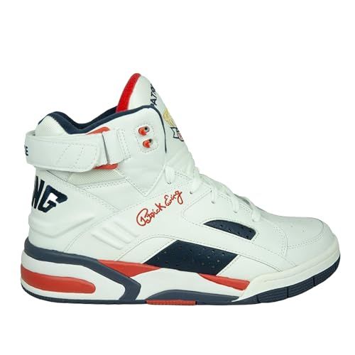 Ewing Patrick Athletics Eclipse OG Sneakers White/Navy/Red USA Dream Team 1992 Olympic Edition Leather Upper;