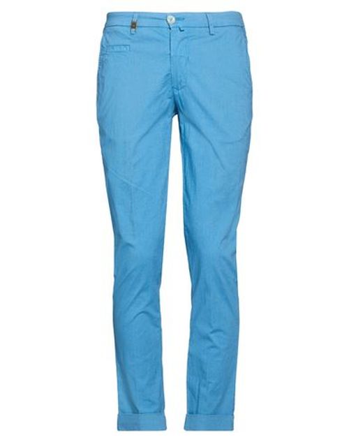 Man Pants Slate blue Size 30 Cotton, Polyester, Elastane