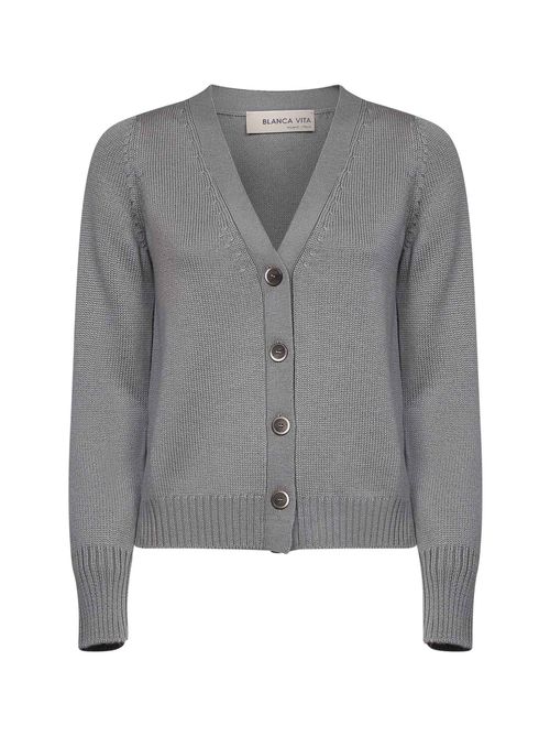 Virgin Wool Cardigan — Green
